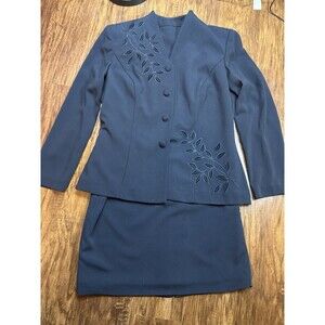 Vintage Plaza South Women’s 2 Piece Sjkirt Set Black Size 10